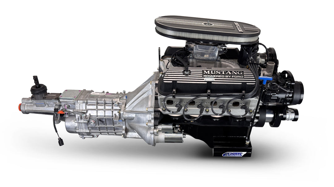 Ford Small Block Compatible 347 c.i. Engine and TKX Manual Transmission - 415 Horsepower - Mustang Edition Builder Series - Black Pulley Kit - Fuel Injected