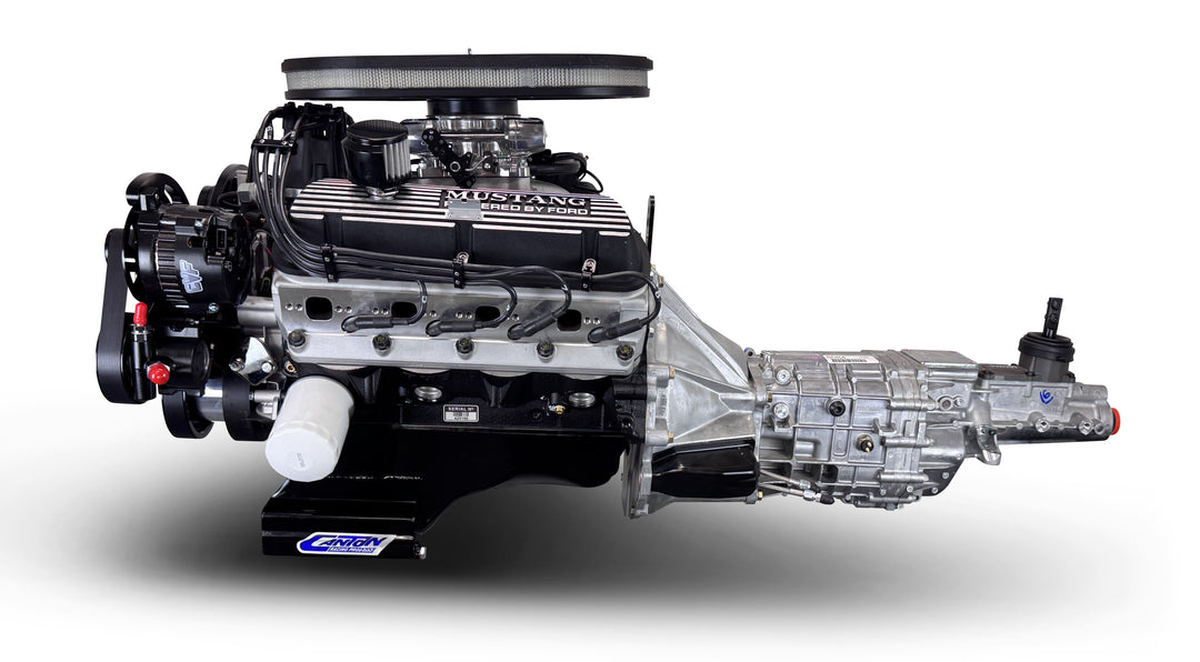 Ford Small Block Compatible 347 c.i. Engine and TKX Manual Transmission - 415 Horsepower - Mustang Edition Builder Series - Black Pulley Kit - Fuel Injected