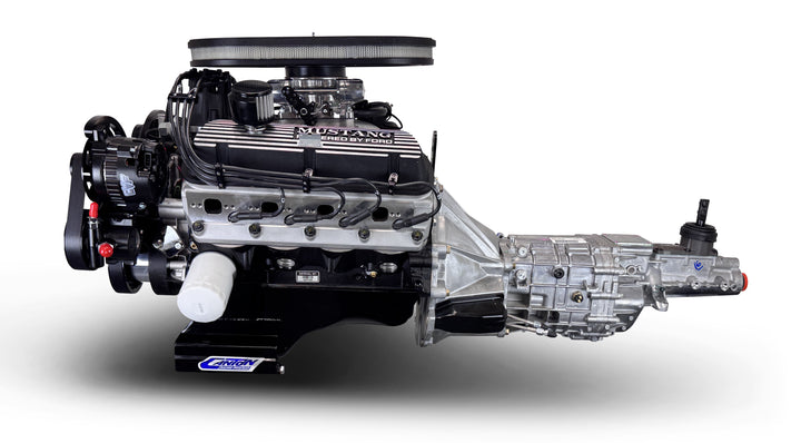 Ford Small Block Compatible 347 c.i. Engine and TKX Manual Transmission - 415 Horsepower - Mustang Edition Builder Series - Black Pulley Kit - Fuel Injected