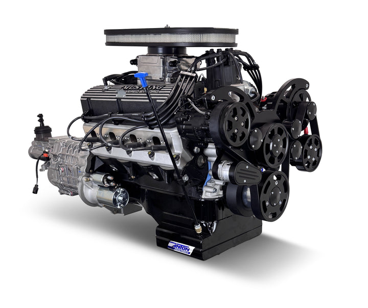 Ford Small Block Compatible 347 c.i. Engine and TKX Manual Transmission - 415 Horsepower - Mustang Edition Builder Series - Black Pulley Kit - Fuel Injected