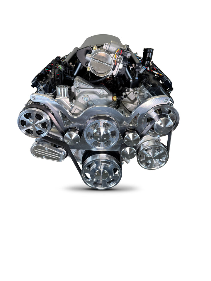 Chrysler Hemi Compatible 426 c.i. Engine and 4L65/70E Automatic Transmission - 610 Horsepower - Standard Edition Builder Series - Polished Pulley Kit - Fuel Injected