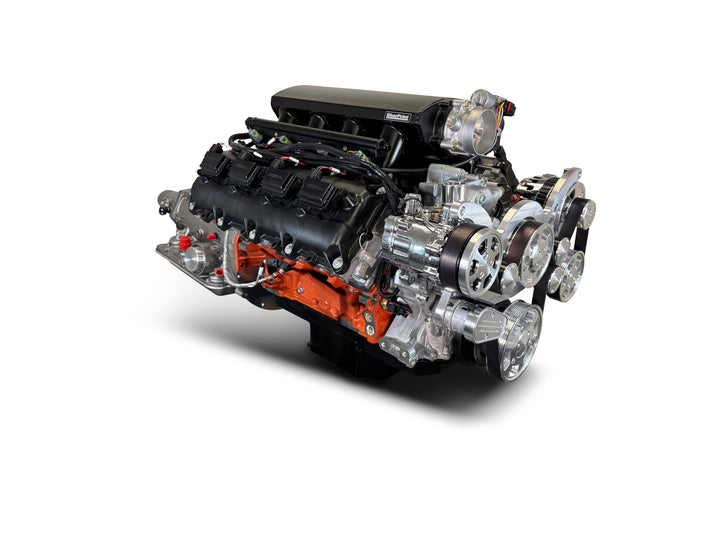 Chrysler Hemi Compatible 426 c.i. Engine and 4L65/70E Automatic Transmission - 610 Horsepower - Standard Edition Builder Series - Polished Pulley Kit - Fuel Injected
