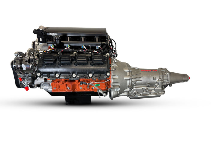 Chrysler Hemi Compatible 426 c.i. Engine and 4L65/70E Automatic Transmission - 610 Horsepower - Standard Edition Builder Series - Polished Pulley Kit - Fuel Injected