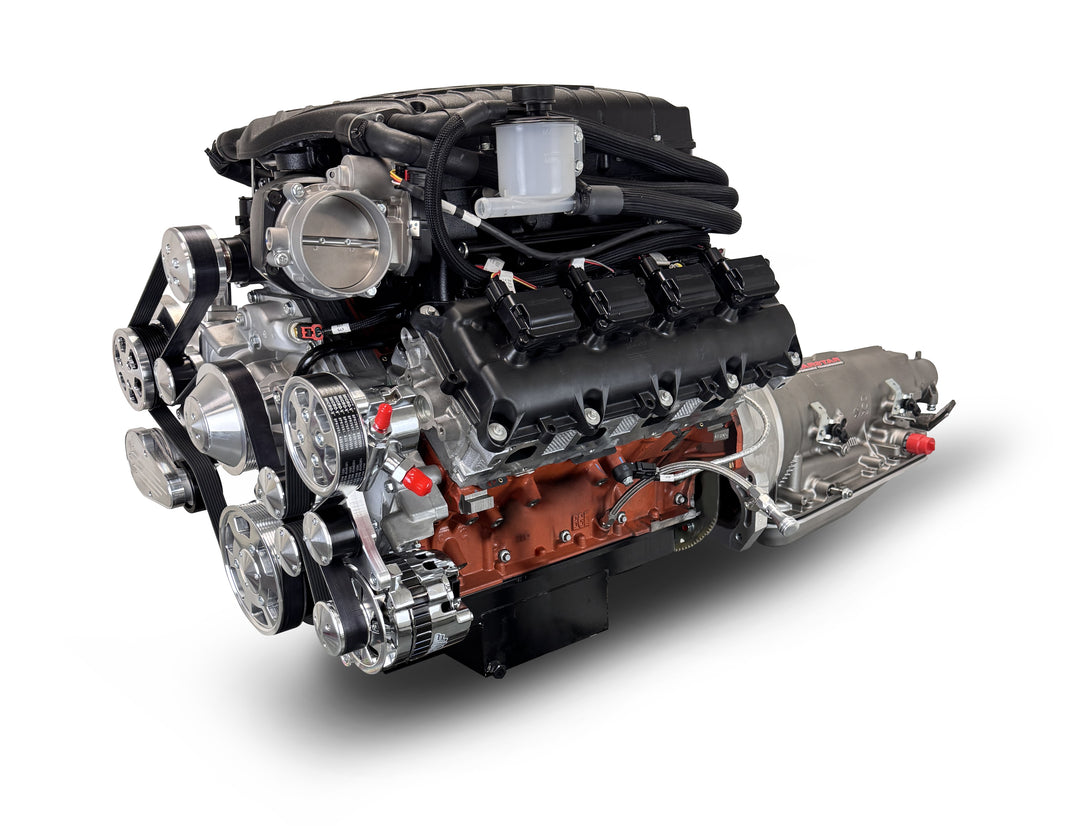 Chrysler Hemi Compatible 426 c.i. Engine and 4L80E Automatic Transmission - 872 Horsepower - Standard Edition Builder Series - Polished Pulley Kit - Supercharged