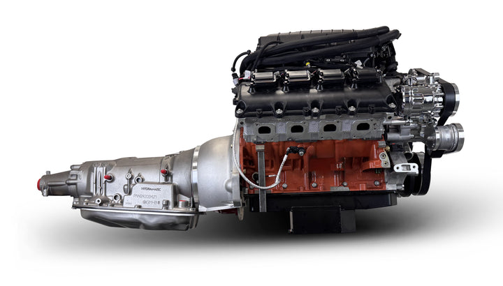 Chrysler Hemi Compatible 426 c.i. Engine and 4L80E Automatic Transmission - 872 Horsepower - Standard Edition Builder Series - Polished Pulley Kit - Supercharged