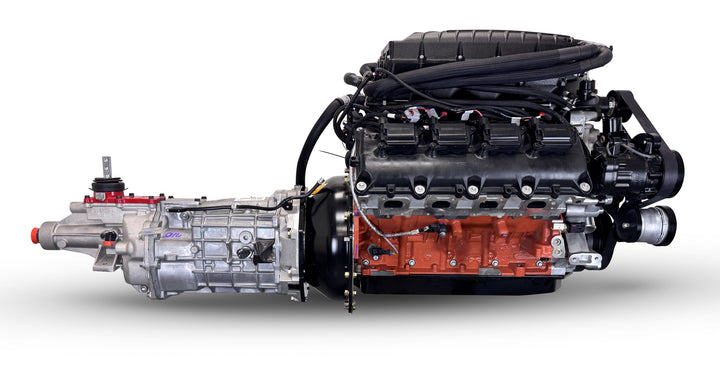 Chrysler Hemi Compatible 426 c.i. Engine and T56 Manual Transmission - 872 Horsepower - Standard Edition Builder Series - Black Pulley Kit - Supercharged