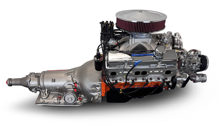 GM Small Block Compatible 427 c.i. Pro Series Engine and 700R4 Automatic Transmission - 540 Horsepower - Standard Edition Builder Series - Polished Pulley Kit - Fuel Injected