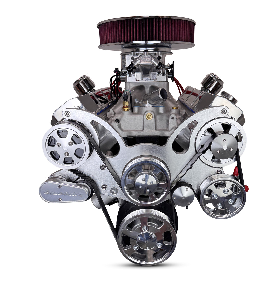 GM Big Block Compatible 598 c.i. Engine and 4L80E Automatic Transmission - 741 Horsepower - Standard Edition Builder Series - Polished Pulley Kit - Fuel Injected