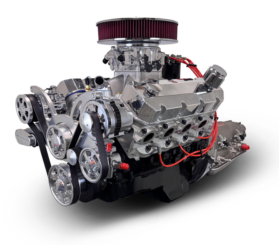GM Big Block Compatible 598 c.i. Engine and 4L80E Automatic Transmission - 741 Horsepower - Standard Edition Builder Series - Polished Pulley Kit - Fuel Injected