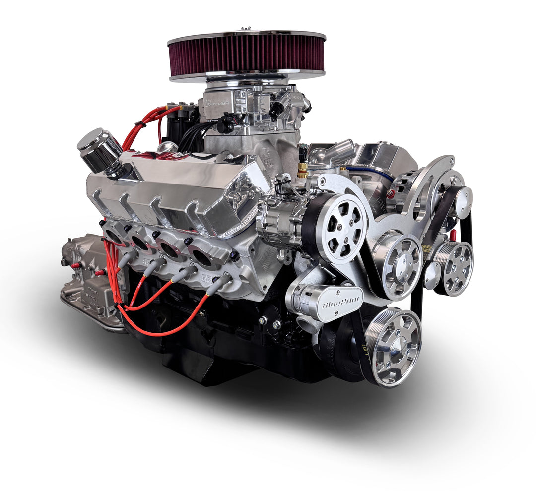 GM Big Block Compatible 598 c.i. Engine and 4L80E Automatic Transmission - 741 Horsepower - Standard Edition Builder Series - Polished Pulley Kit - Fuel Injected