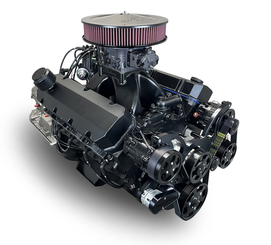 GM Big Block Compatible 632 c.i. ProSeries Engine and 4L80E Automatic Transmission - 815 Horsepower - Blackout Reaper Edition Builder Series with Black Pulley Kit - Carbureted