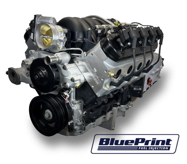 GM LS Compatible 376 c.i. Engine and ZF-8 Speed Automatic Transmission - 530 Horsepower - Standard Edition Builder Series - BluePrint Engines Calibrated ECU