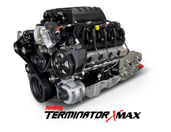 GM LS Compatible 427 c.i. Engine and 4L80E Automatic Transmission - 830 Horsepower - Standard Edition Builder Series - Natural Pulley Kit - Holley Terminator X EFI System