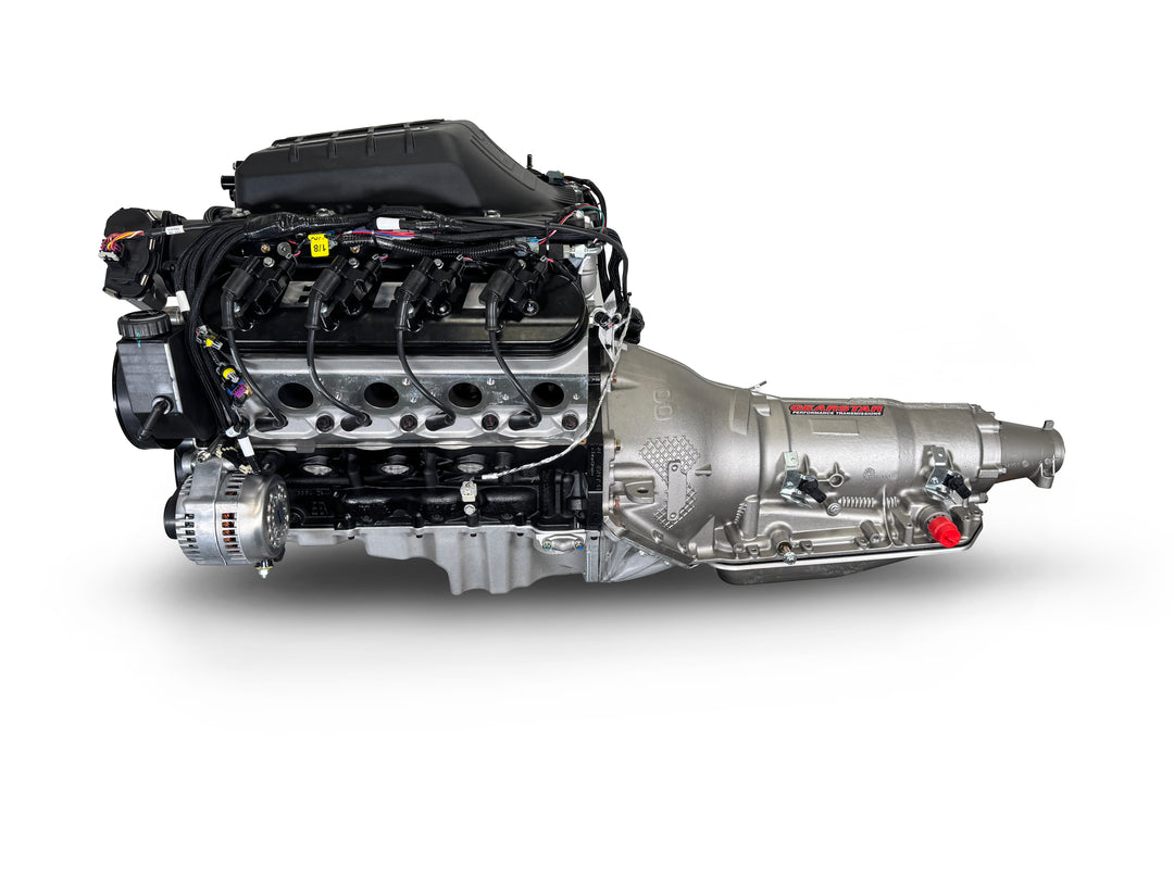 GM LS Compatible 427 c.i. Engine and 4L80E Automatic Transmission - 830 Horsepower - Standard Edition Builder Series - Natural Pulley Kit - Holley Terminator X EFI System
