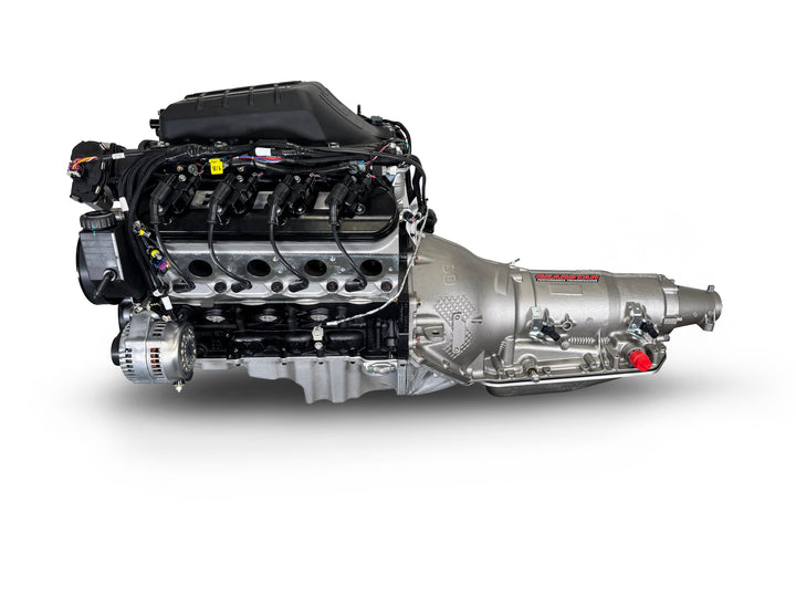 GM LS Compatible 427 c.i. Engine and 4L80E Automatic Transmission - 830 Horsepower - Standard Edition Builder Series - Natural Pulley Kit - Holley Terminator X EFI System