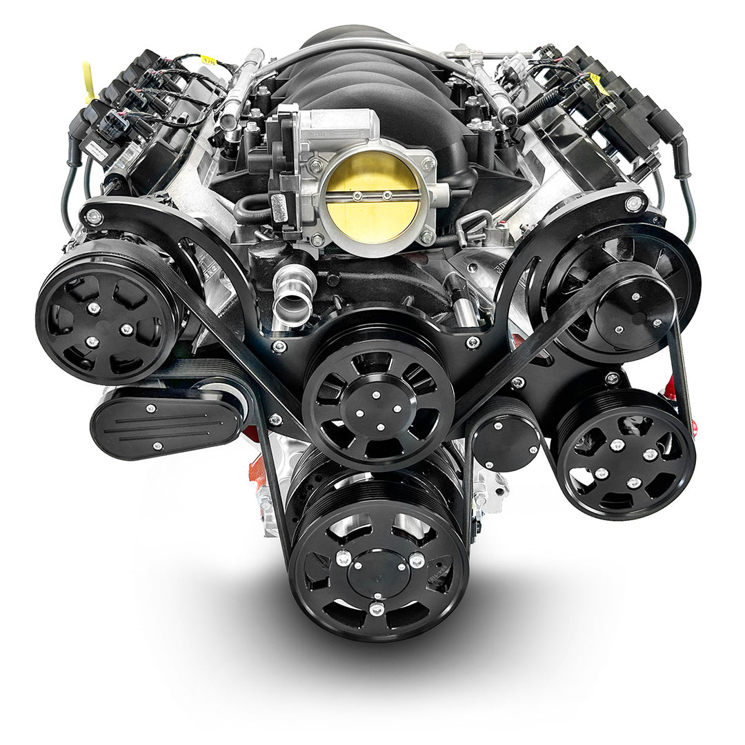 GM LS Compatible 427 c.i. Engine and 4L65/70E Automatic Transmission - 625 HP - Standard Edition Builder Series with Black Pulley Kit - Fuel Injected