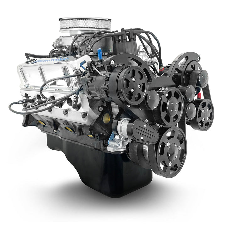 Ford SB Compatible 347 c.i. Engine - 415 HP - Deluxe Dressed with Black Pulley Kit - Fuel Injected