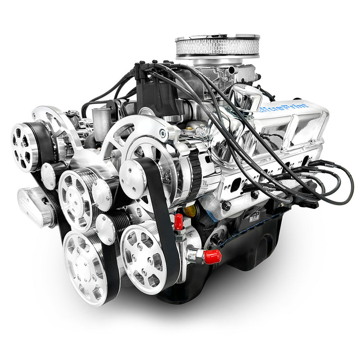 Ford SB Compatible 302 c.i. Engine - 361 HP - Deluxe Dressed with Polished Pulley Kit - Rear Sump - Fuel Injected