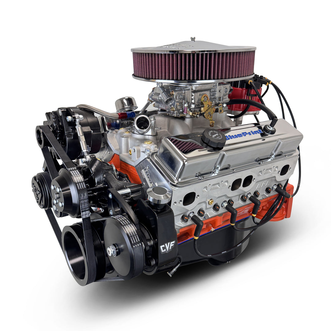 GM Small Block Compatible 400 c.i. Engine - 500 Horsepower - Deluxe Dressed - Black Pulley Kit - Carbureted