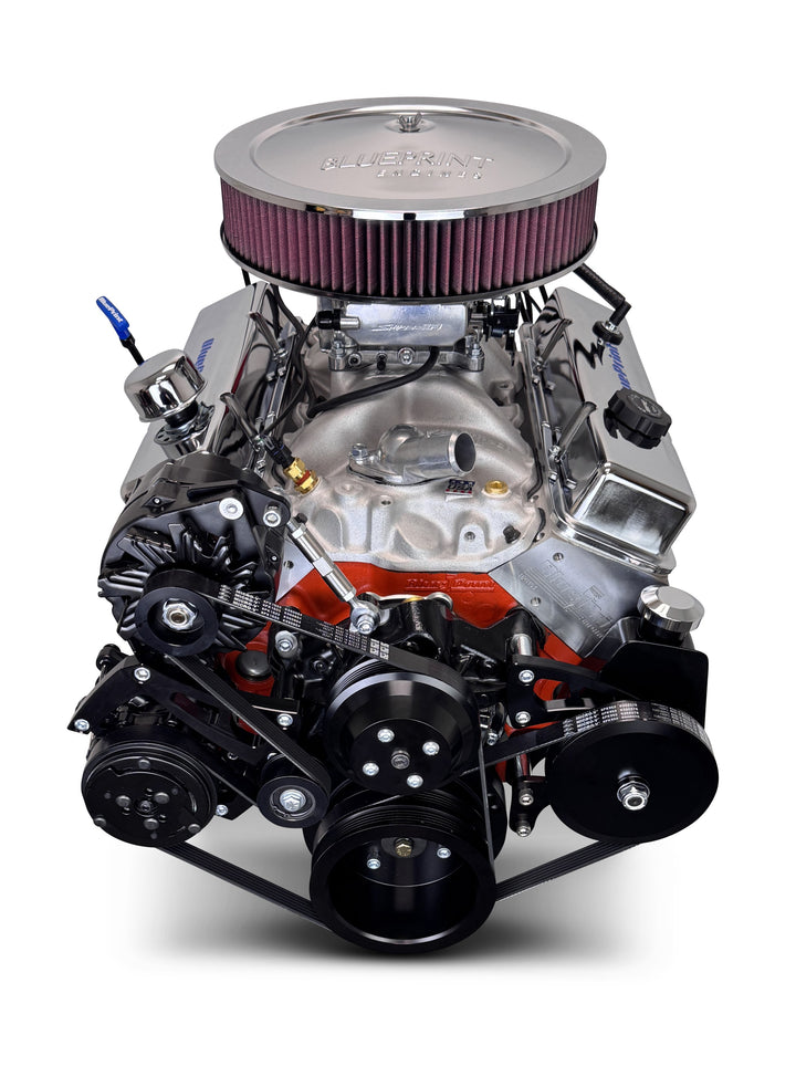 GM Small Block Compatible 400 c.i. Engine - 500 Horsepower - Deluxe Dressed - Black Pulley Kit - Fuel Injected