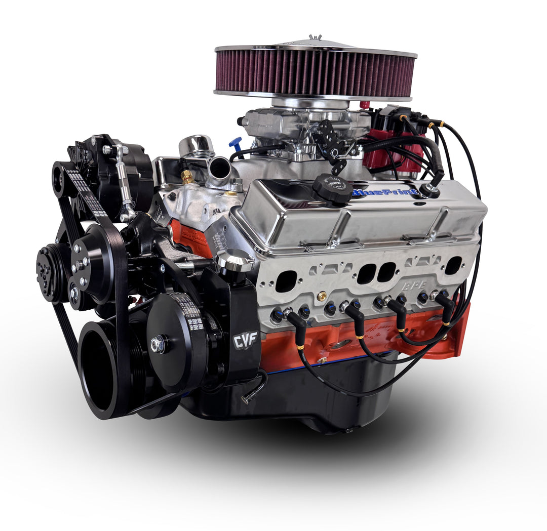 GM Small Block Compatible 400 c.i. Engine - 500 Horsepower - Deluxe Dressed - Black Pulley Kit - Fuel Injected