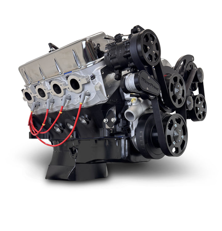 GM Big Block Compatible 496 c.i. Engine - 600 Horsepower - Deluxe Dressed - Black Pulley Kit - Fuel Injected
