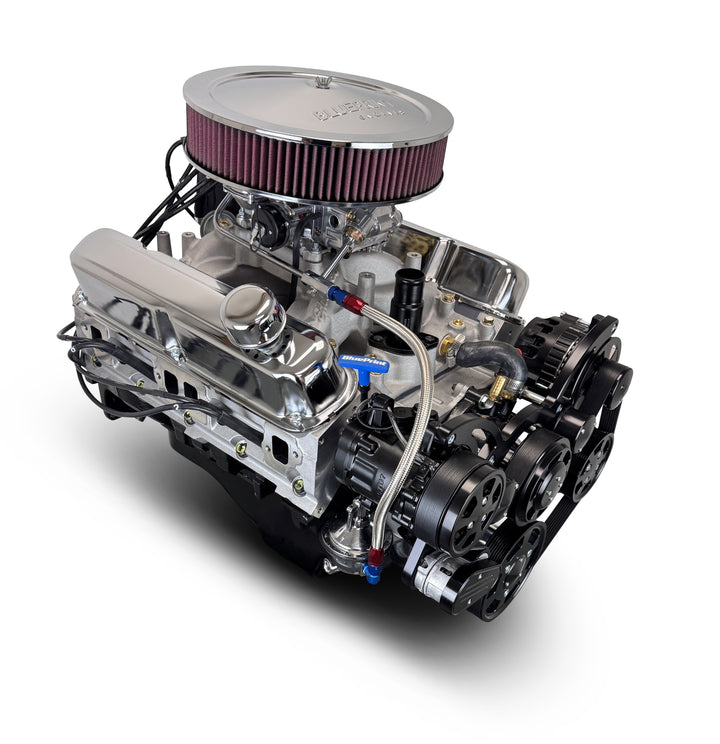 Chrysler Small Block Compatible 408 c.i. Engine - 465 Horsepower - Deluxe Dressed - Black Pulley Kit - Carbureted