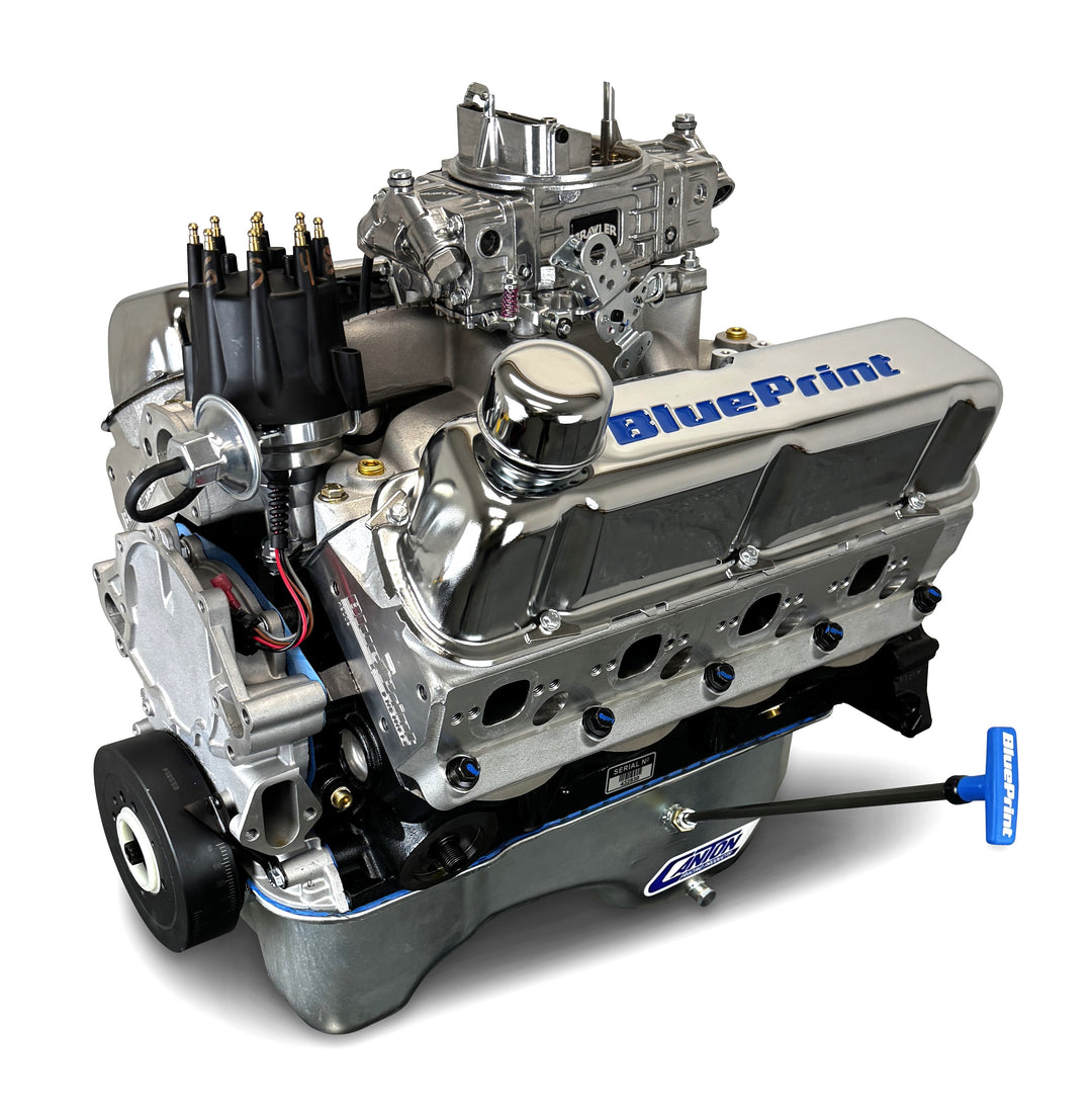 BluePrint Motorsports Ford Small Block Compatible 347 c.i. Engine - 415 Horsepower - Base Dressed - Rear Sump - Carbureted