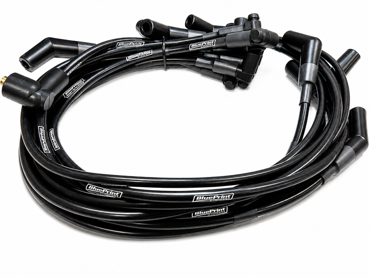8.65mm Classic BluePrint Blue- Assembled Spark Plug Wire Set - 135° Boots - Ford SB Compatible