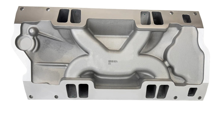 Dual Plane Aluminum Vortec Intake Manifold Kit - Square Bore - GM SB Compatible - Natural