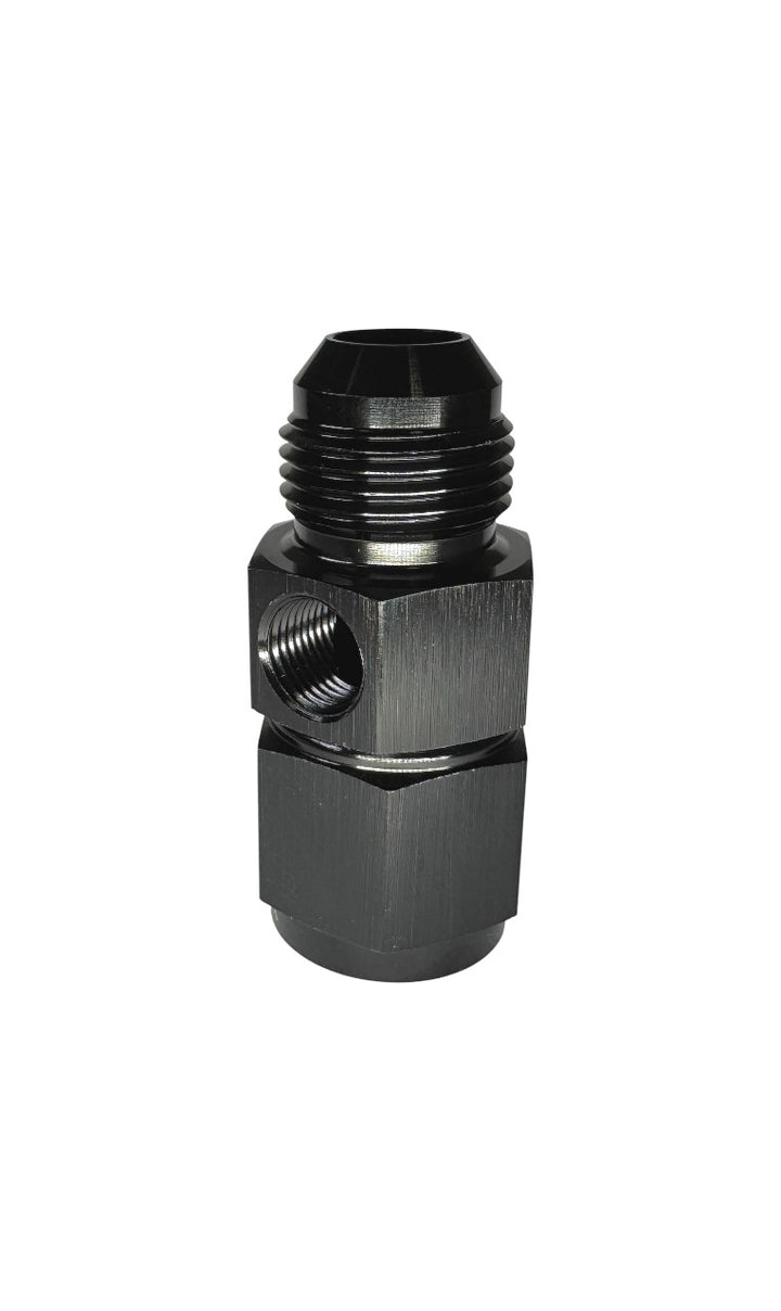 Fuel Pressure Gauge Adapter Fittings -08 Male / -08 Female Black