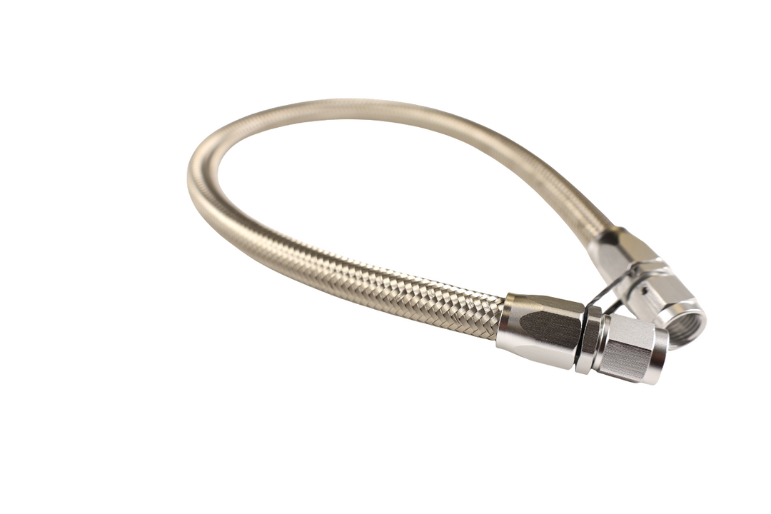 Carburetor to Pump Hose, Braided Stainless, Universal, 6AN, 22-inch, Assembled