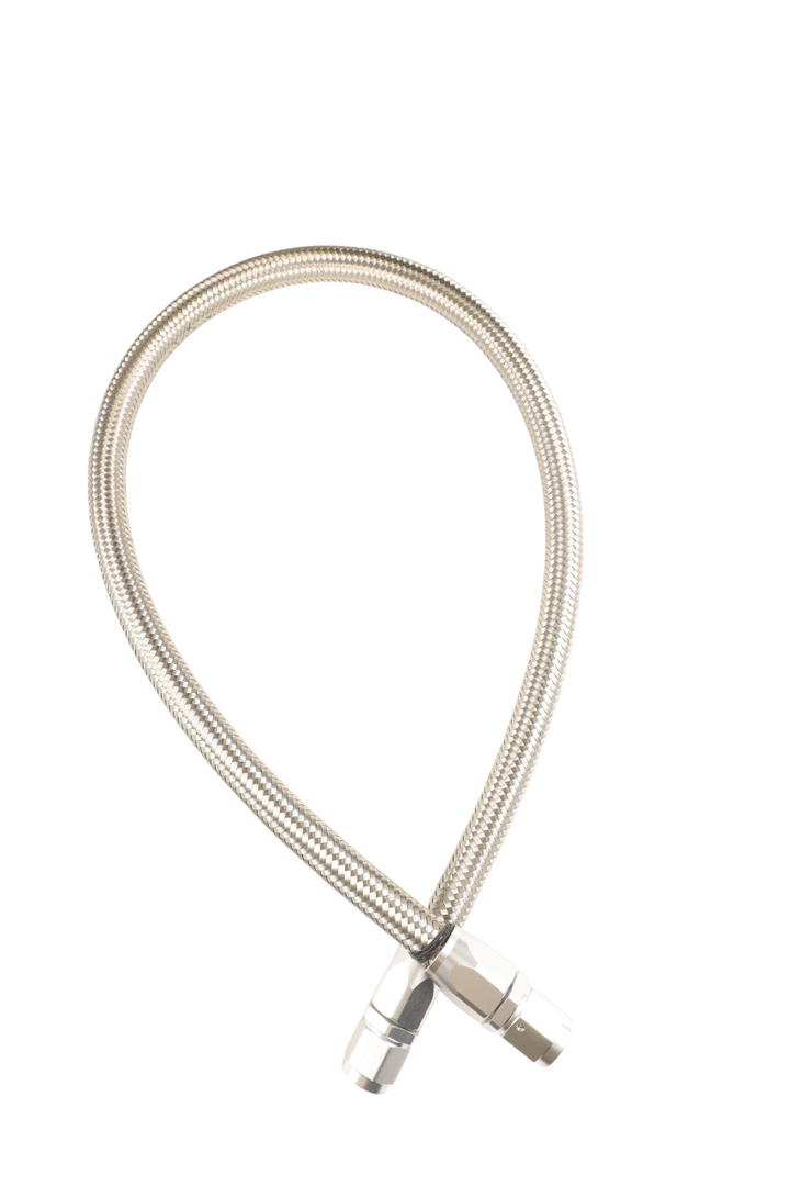 Carburetor to Pump Hose, Braided Stainless, Universal, 6AN, 30-inch, Assembled