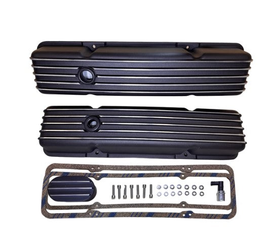 BluePrint Parts - Valve Cover Kit - Black - GM Small Block Compatible