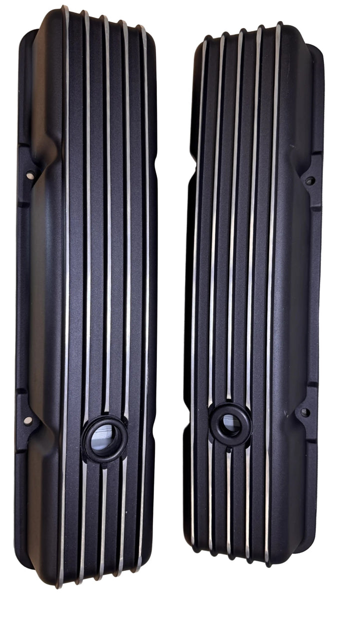 BluePrint Parts - Valve Cover Kit - Black - GM Small Block Compatible