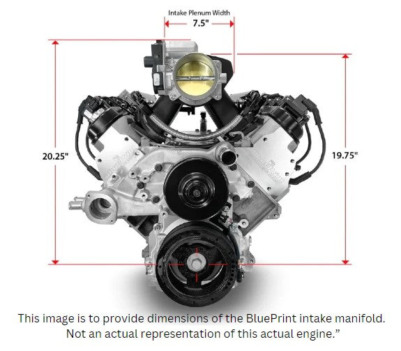 GM LS Compatible 427 c.i. ProSeries Engine - 600 HP - Deluxe Dressed with Controller and  Black Pulley Kit - Fuel Injected