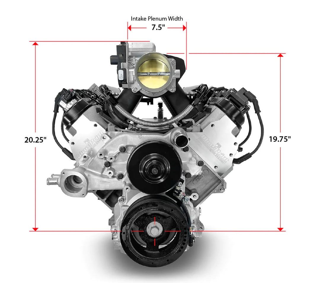 GM LS Compatible 376 c.i. ProSeries Engine - 525 HP - Base Dressed - Controller- Fuel Injected