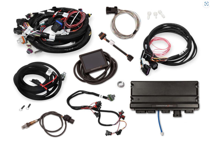 GM LS Compatible 376 c.i. Pro Series Engine and 4L80E Automatic Transmission - 700 Horsepower - Standard Edition Builder Series - Black Pulley Kit - Holley Terminator X EFI System