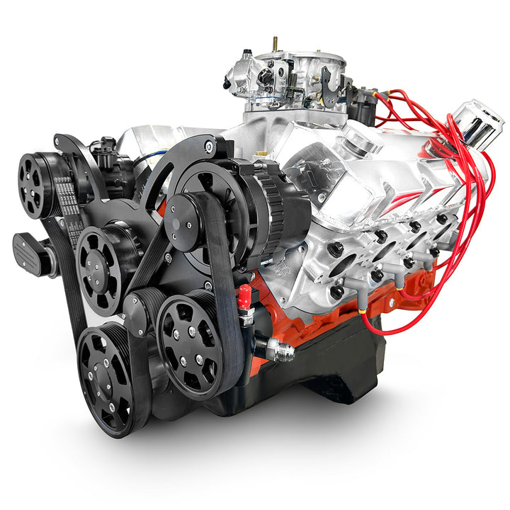 GM Big Block Compatible 632 c.i. ProSeries Engine - 815 Horsepower - Deluxe Dressed with Black Pulley Kit - Carbureted