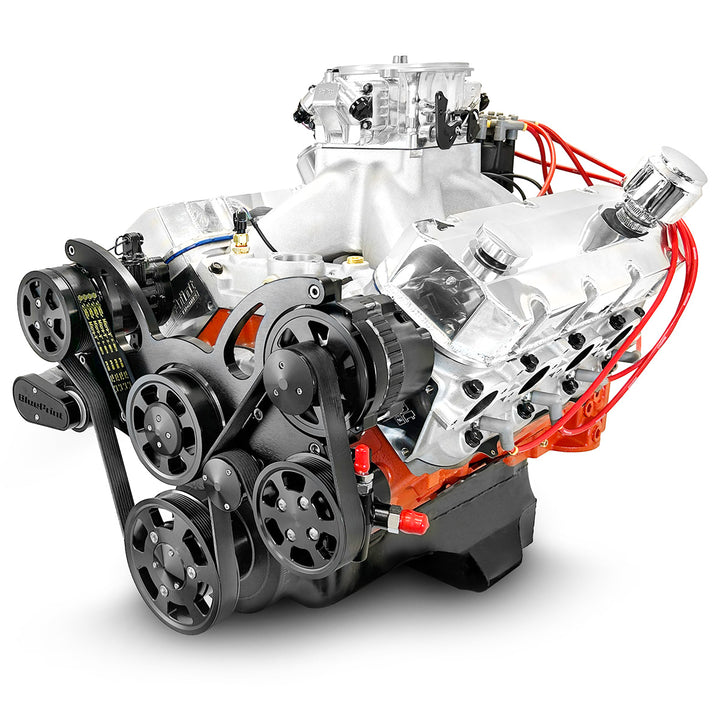 GM BB Compatible 632 c.i. ProSeries Engine - 815 HP - Deluxe Dressed with Black Pulley Kit - Fuel Injected