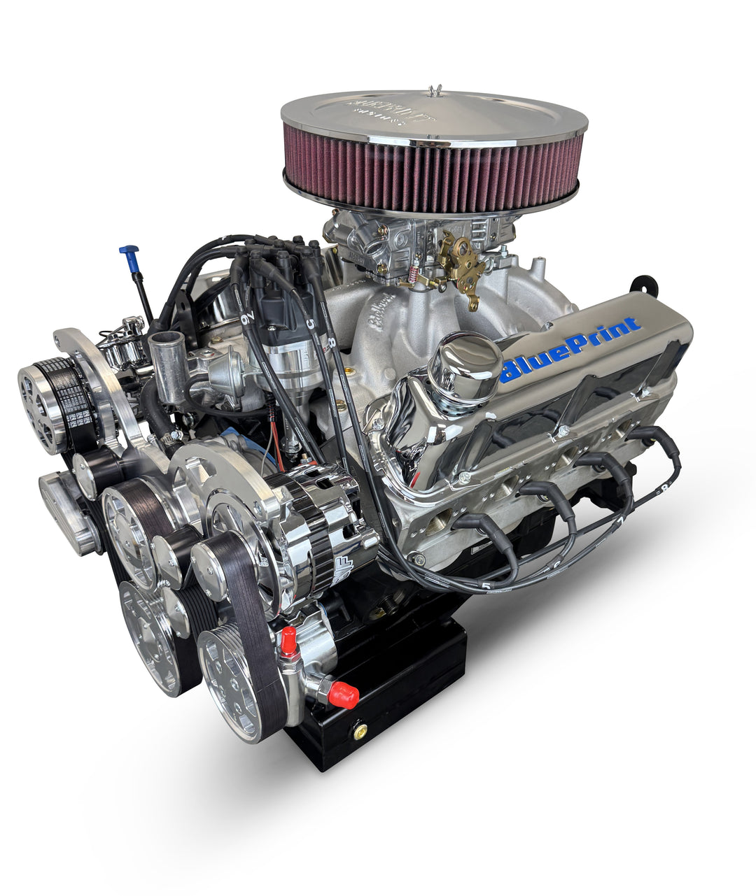 Ford Small Block Compatible 427 c.i. Pro Series Engine - 541 Horsepower - Deluxe Dressed - Polished Pulley Kit- Front Sump -Carbureted