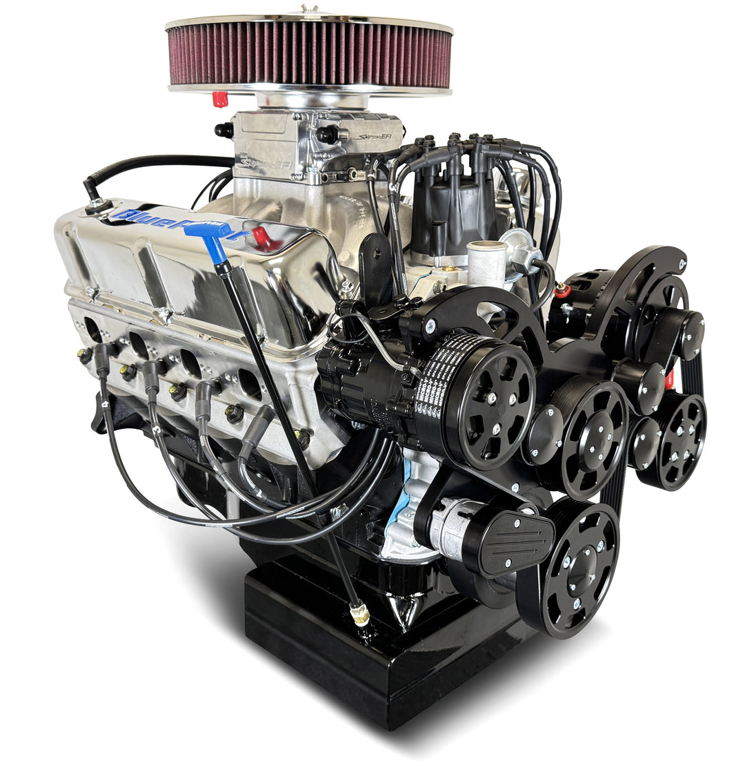 Ford Small Block Compatible 427 c.i. Pro Series Engine - 541 Horsepower - Deluxe Dressed - Black Pulley Kit - Front Sump - Fuel Injected
