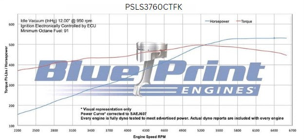 GM LS Compatible 376 c.i. ProSeries Engine - 530 Horsepower - Deluxe Dressed with Polished Pulley Kit - Fuel Injected