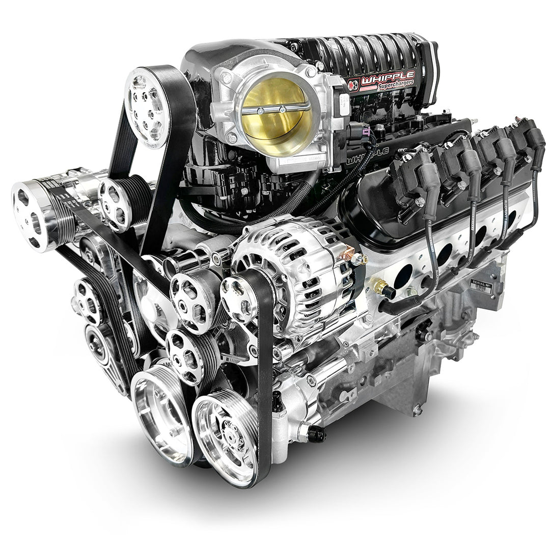 GM LS Compatible 376 c.i. ProSeries Engine - 700 HP - Deluxe Dressed with Polished Pulley Kit - Electronic Fuel Injected