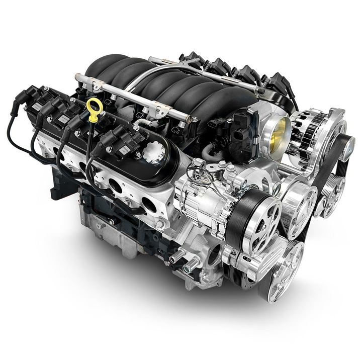 GM LS Compatible 376 c.i. ProSeries Engine - 530 HP - Deluxe Dressed - Controller - Polished Pulley Kit - Fuel Injected