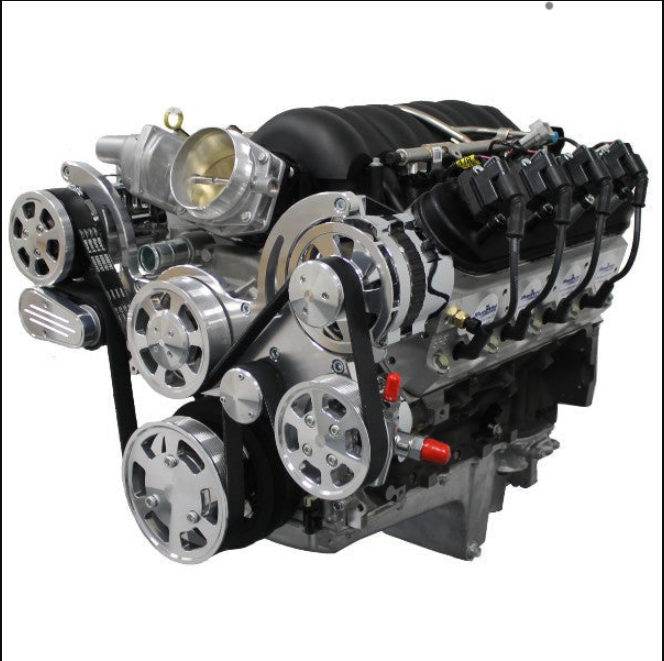 GM LS Compatible 376 c.i. ProSeries Engine - 530 HP - Deluxe Dressed - GM Controller - Polished Pulley Kit - Fuel Injected