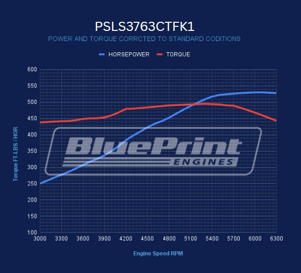 GM LS Compatible 376 c.i. Pro Series Engine - 530 Horsepower - Deluxe Dressed - Natural Pulley Kit - Holley Terminator X EFI System
