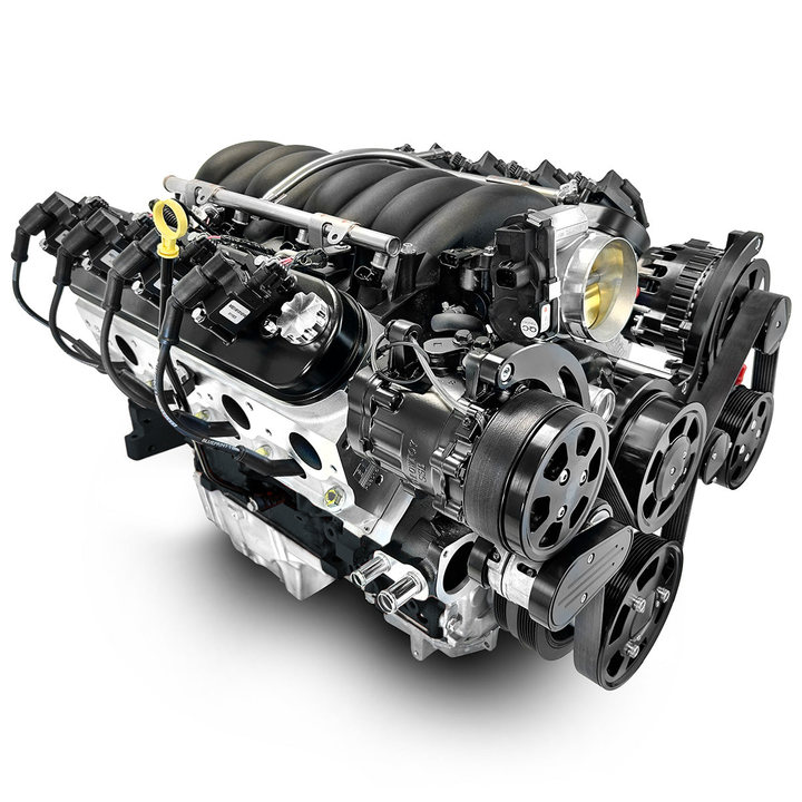 GM LS Compatible 376 c.i. ProSeries Engine - 530 HP - Deluxe Dressed - Controller - Black Pulley Kit - Fuel Injected