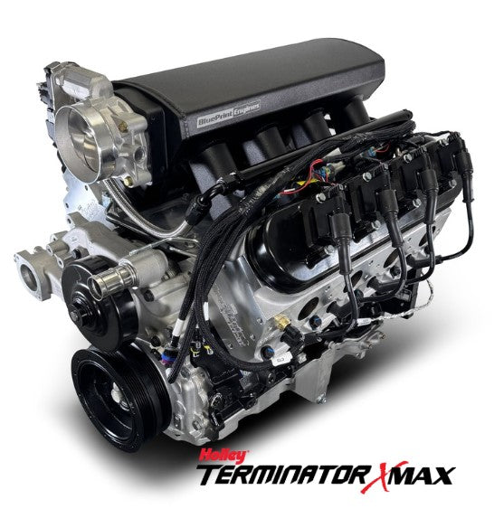 GM LS Compatible 376 c.i. Pro Series Engine - 525 Horsepower - Base Dressed - Holley Terminator X EFI System