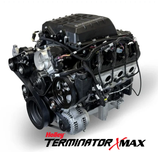 GM LS Compatible 376 c.i. Pro Series Engine - 700 Horsepower - Deluxe Dressed - Natural Pulley Kit - Holley Terminator X EFI System